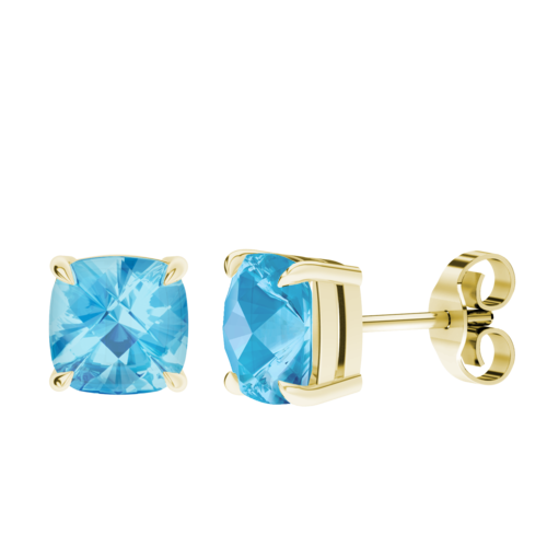 CUSHION CHECKERBOARD STUD EARRINGS