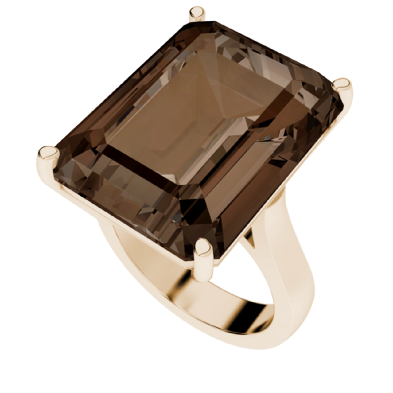 EMERALD CUT ROSE GOLD RING