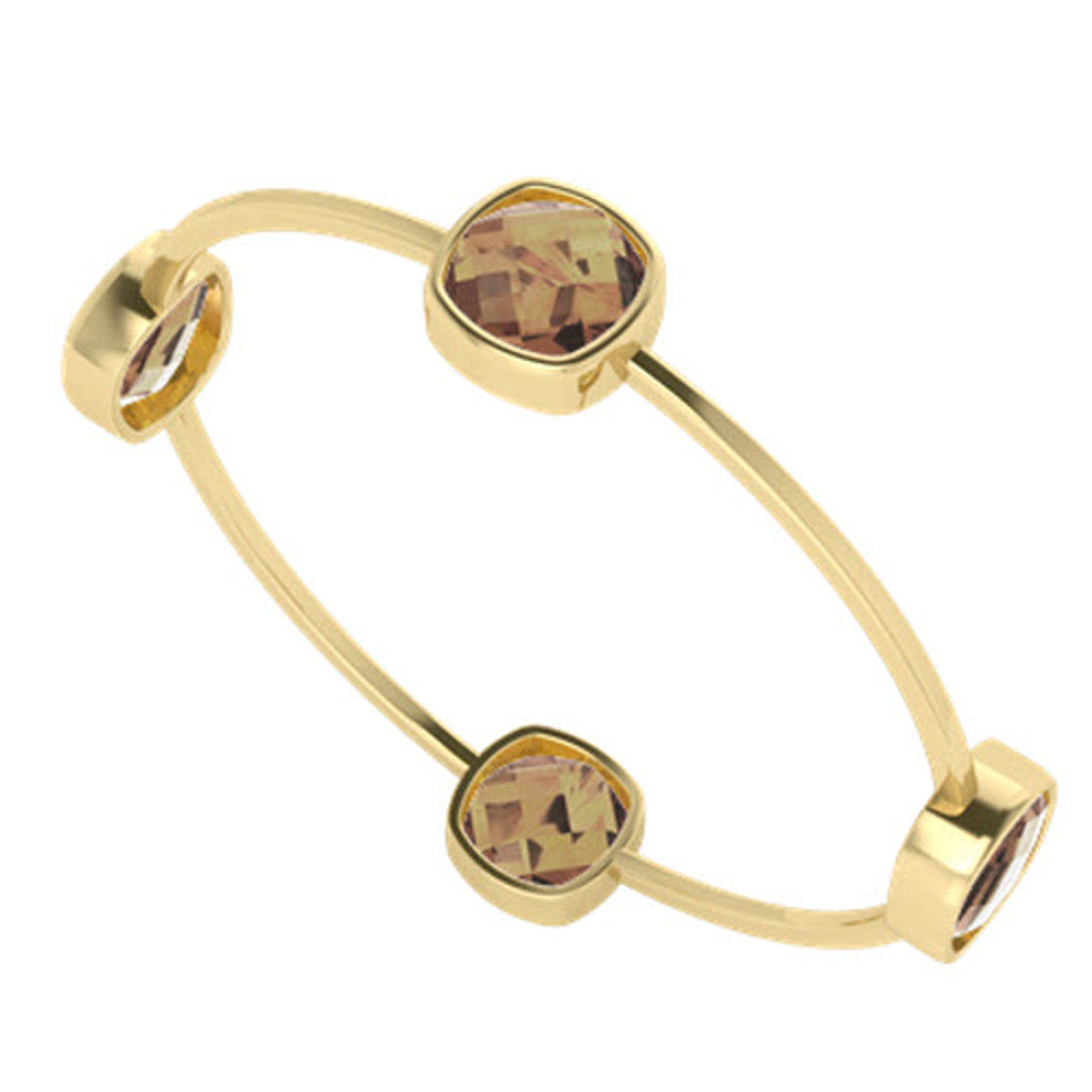 CUSHION CHECKERBOARD BANGLE