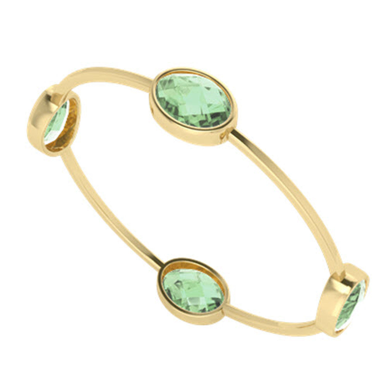FOUR-STONE OVAL BANGLE