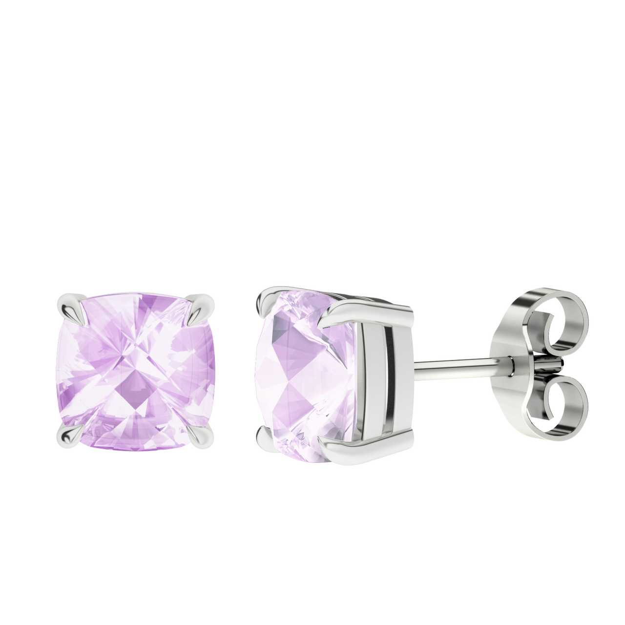 CUSHION CHECKERBOARD STUD EARRINGS