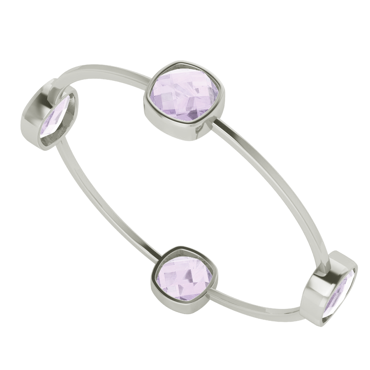 CUSHION CHECKERBOARD BANGLE