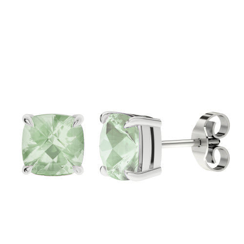 CUSHION CHECKERBOARD STUD EARRINGS