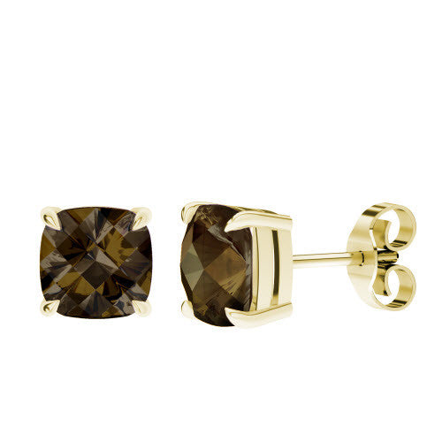 CUSHION CHECKERBOARD STUD EARRINGS