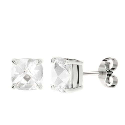 CUSHION CHECKERBOARD STUD EARRINGS