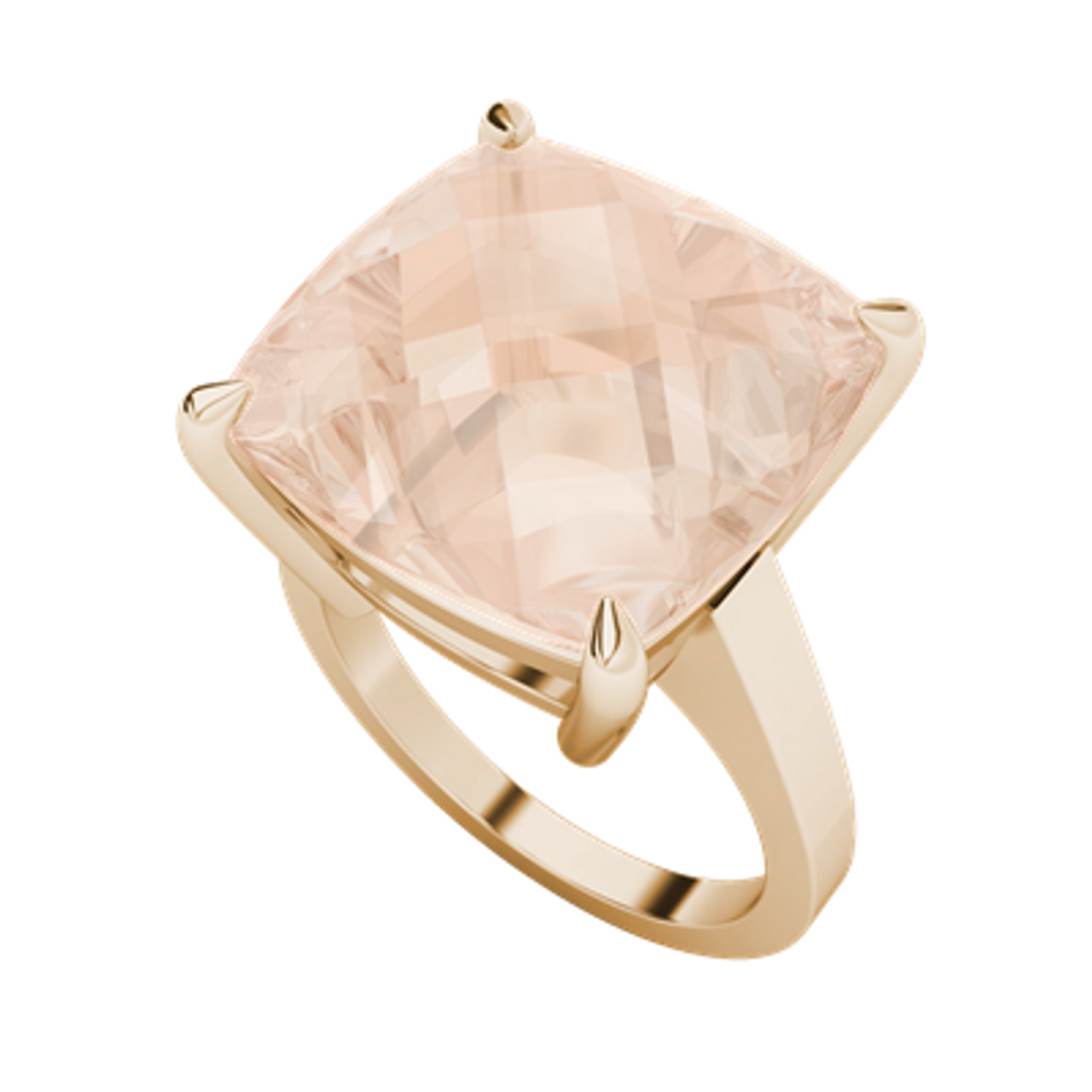 CUSHION CHECKERBOARD GEMSTONE RING