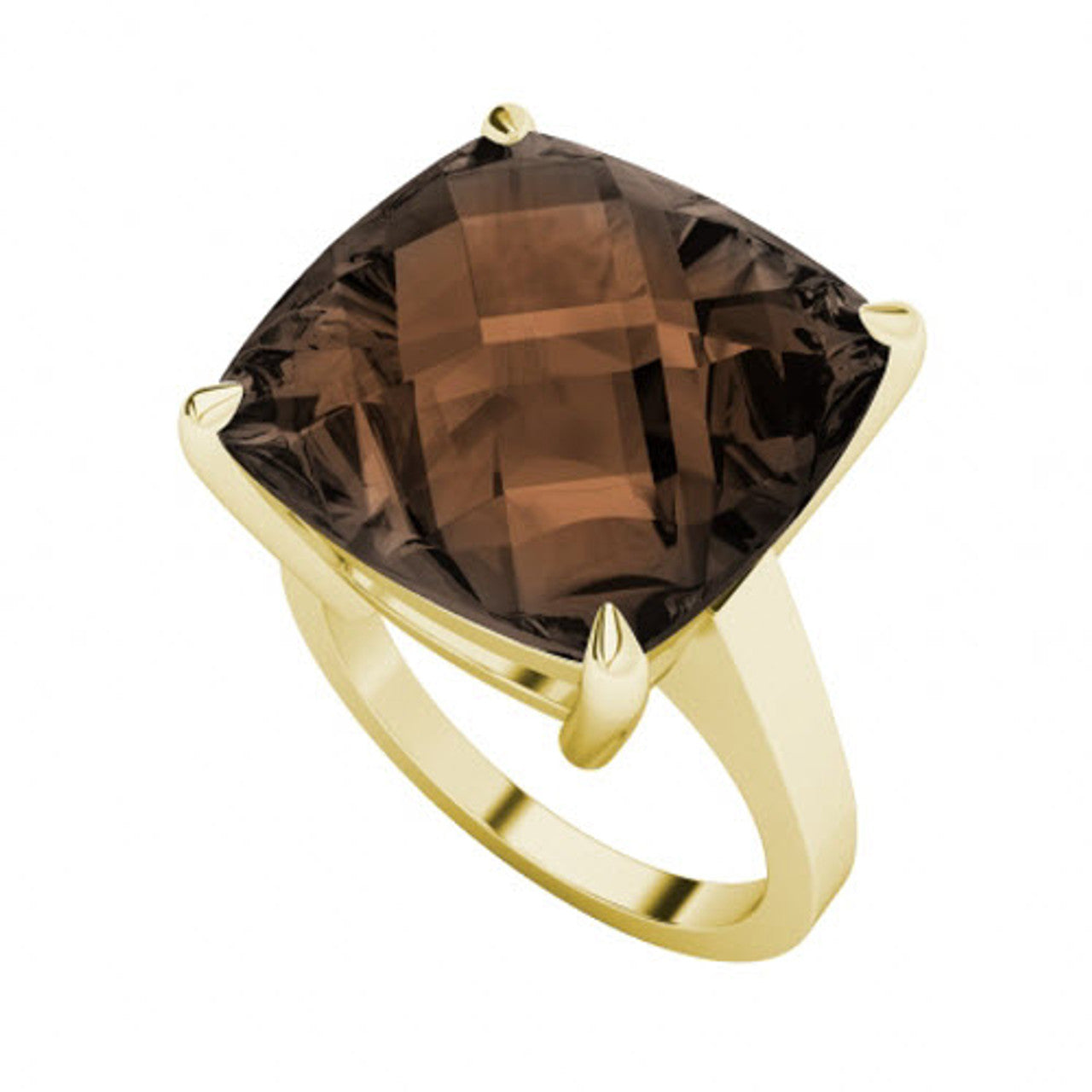 CUSHION CHECKERBOARD GEMSTONE RING