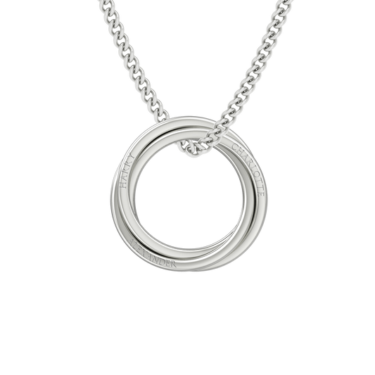 Entrelace Delicate Russian Ring Necklace