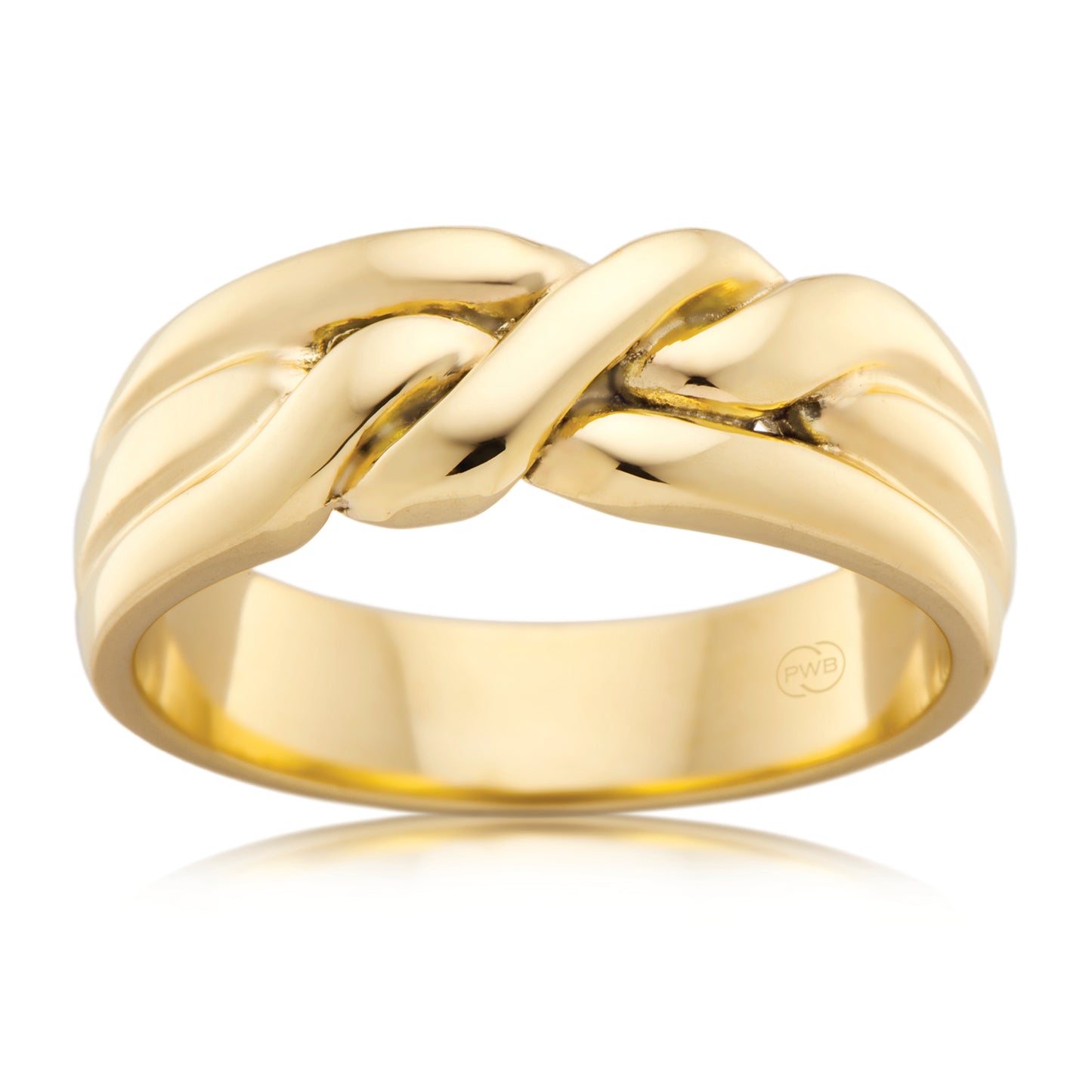 Classic Knot Wedding Ring in Yellow Gold, Gents