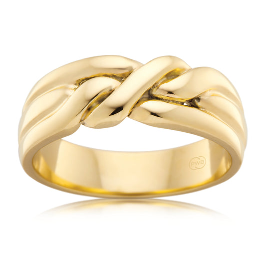 Classic Knot Wedding Ring in Yellow Gold, Gents