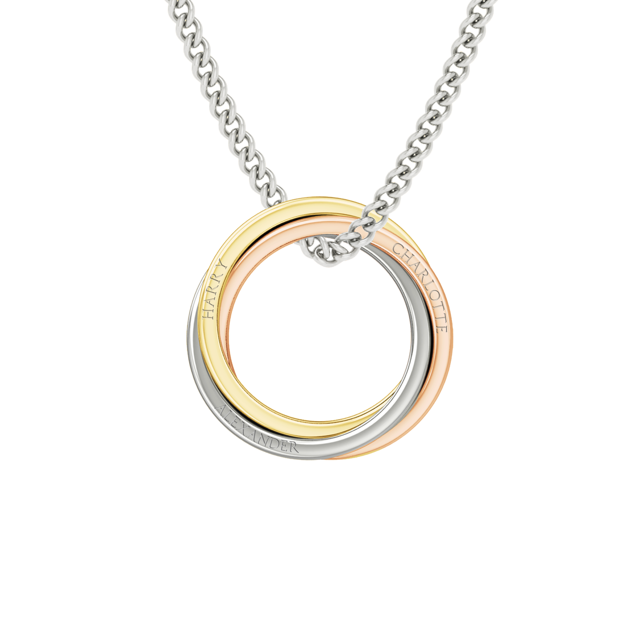 Entrelace Delicate Russian Ring Necklace