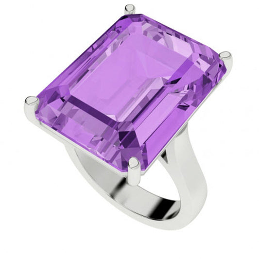 Emerald Cut Gemstone Ring