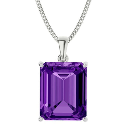 Emerald Cut Gemstone Necklace