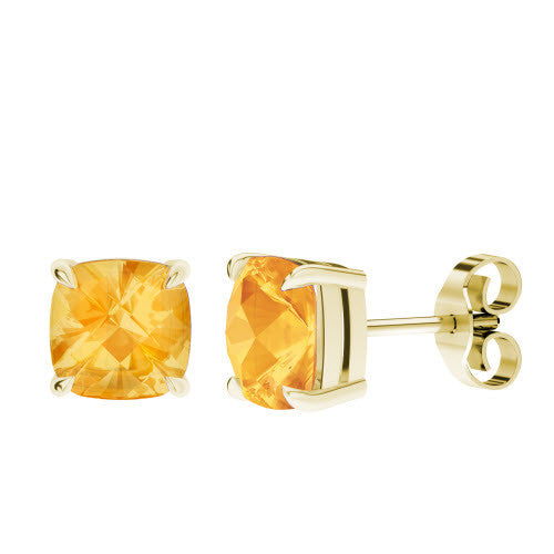 CUSHION CHECKERBOARD STUD EARRINGS